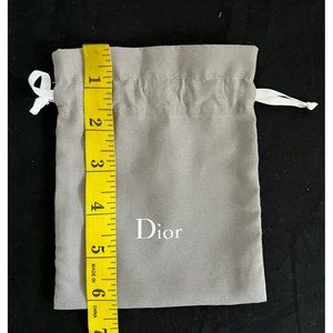 DIOR Dust Bag Storage Cover Drawstring Gray 6" x 5"